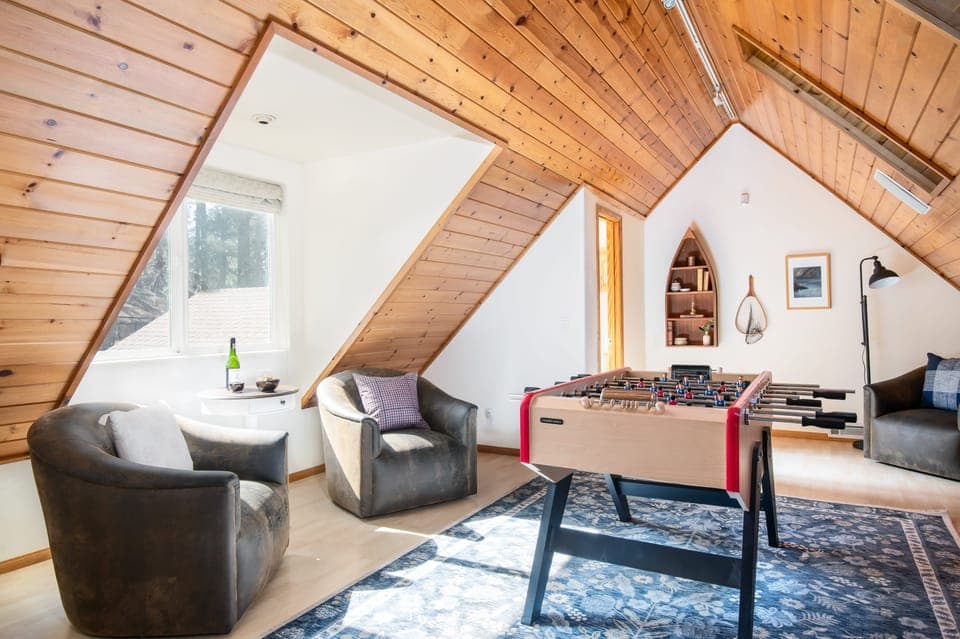 Game room in the loft.