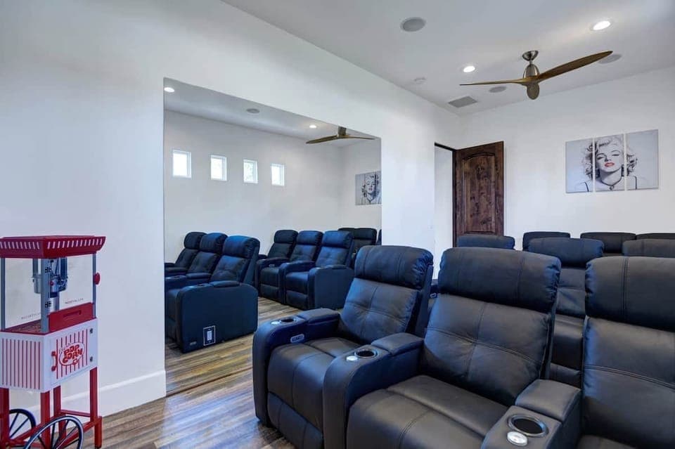 Theater room.