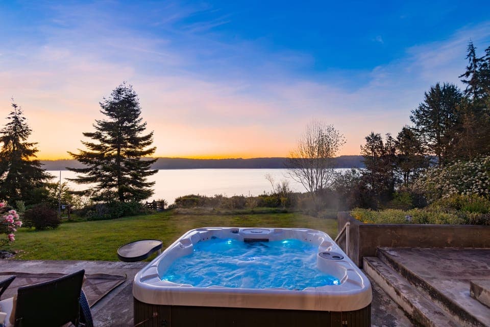 An amazing living area with a view that takes your breath away.