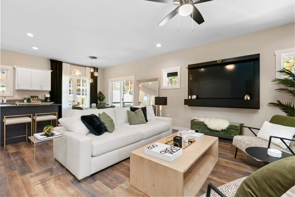 Bold, modern design throughout the interiors.