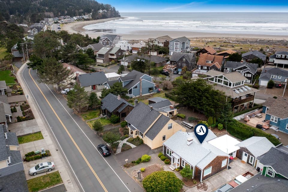 Minutes from the shore.