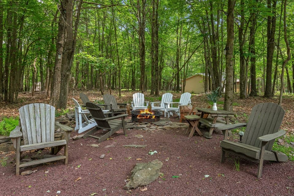 Outdoor fire pit.
