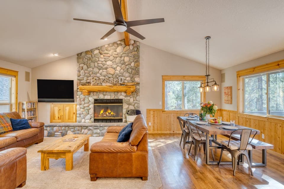 Bright and airy living space.