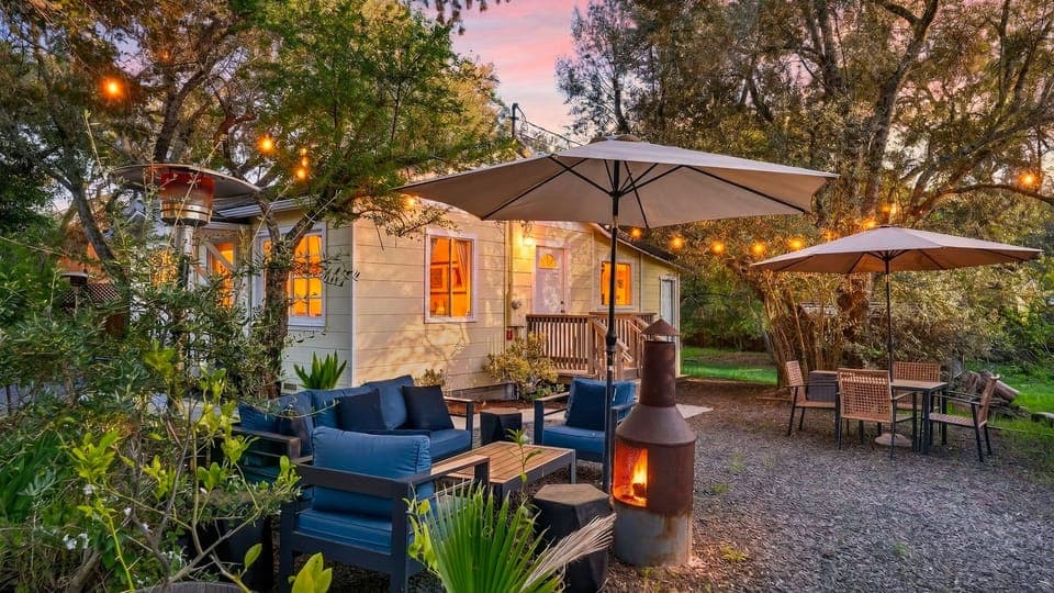 Relax in your outdoor oasis.