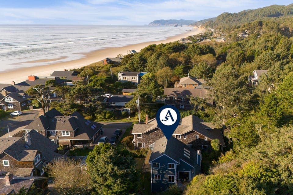 Just a short stroll to the sand and waves.