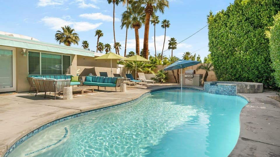 Private pool and hot tub.
