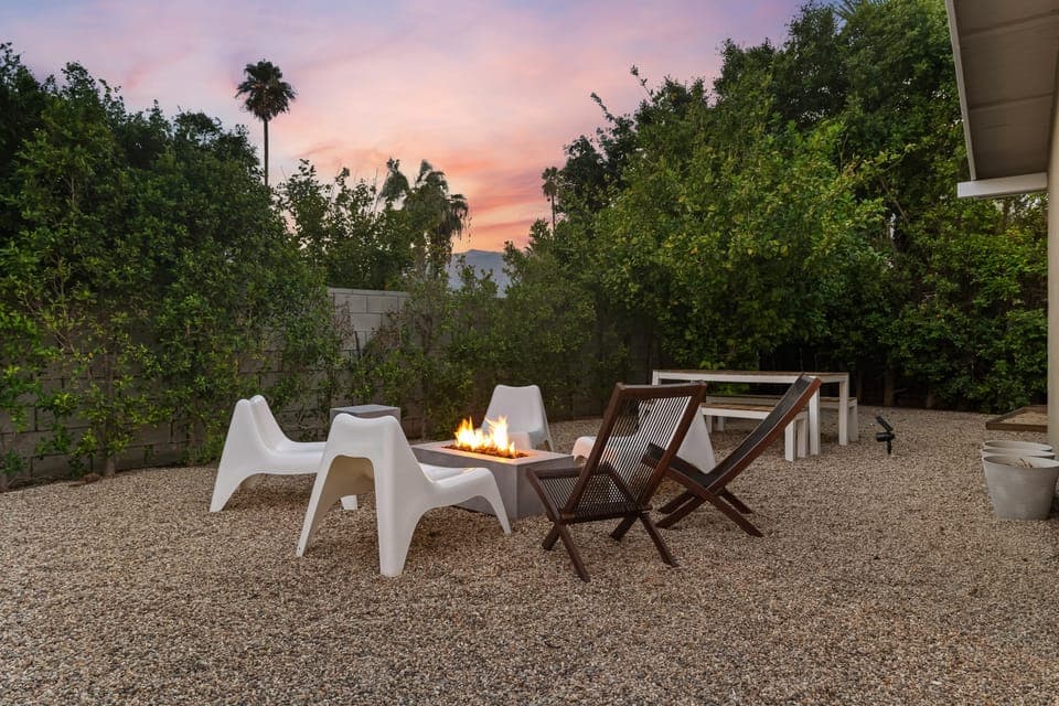Firepit in the backyard.