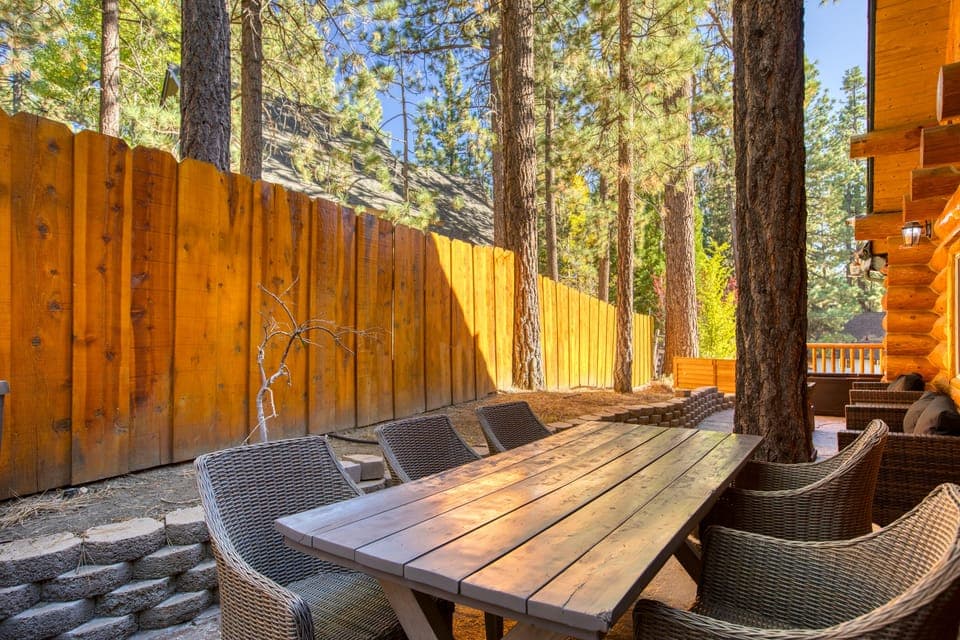 Al fresco dining table.