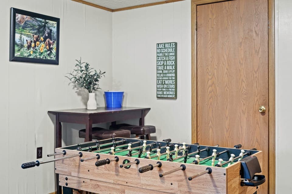 Foosball table.