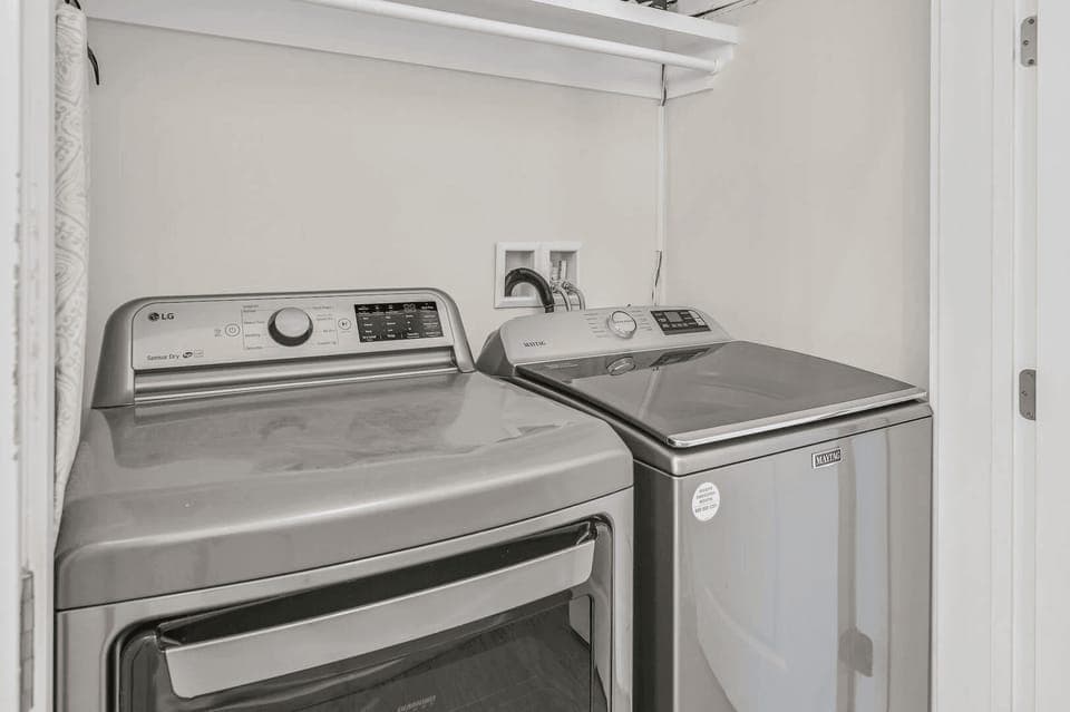 In-home washer and dryer.