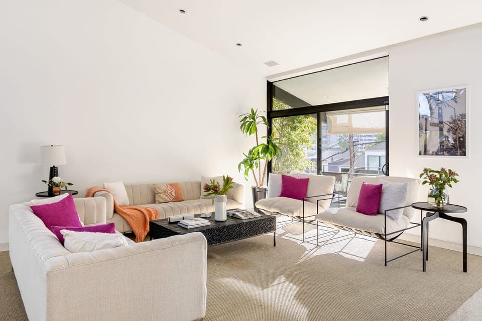 Natural light in the living room.