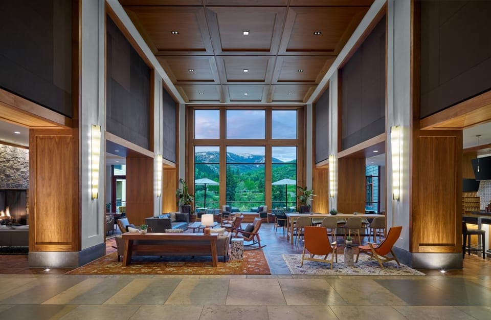 Beautiful hotel with stunning mountain views.
