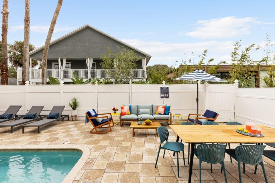 Backyard oasis.
