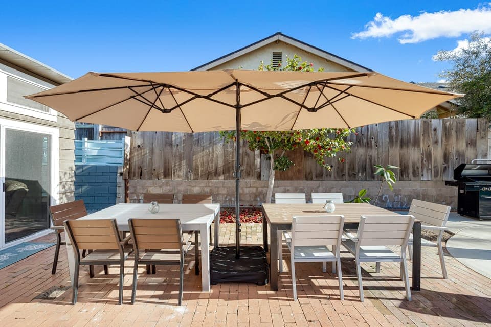 Two dining tables - perfect picnic.