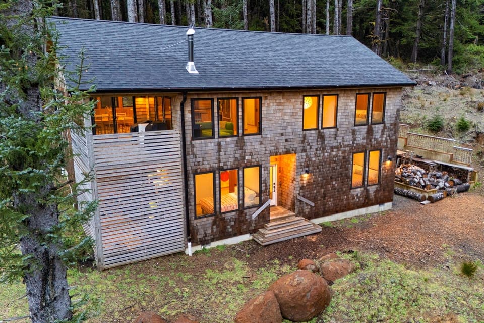 The general exterior of the house.