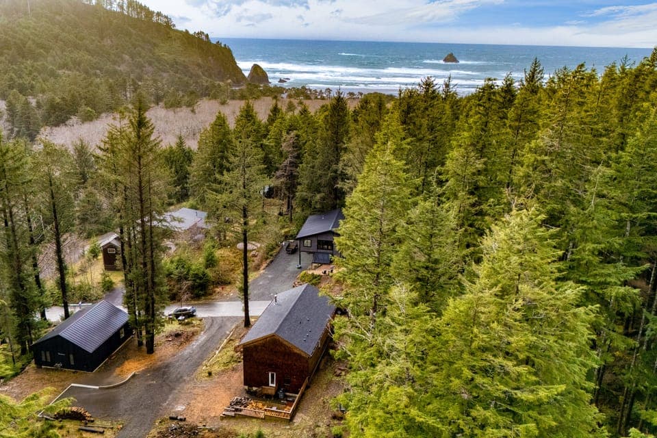 A cozy retreat, tucked among the trees.