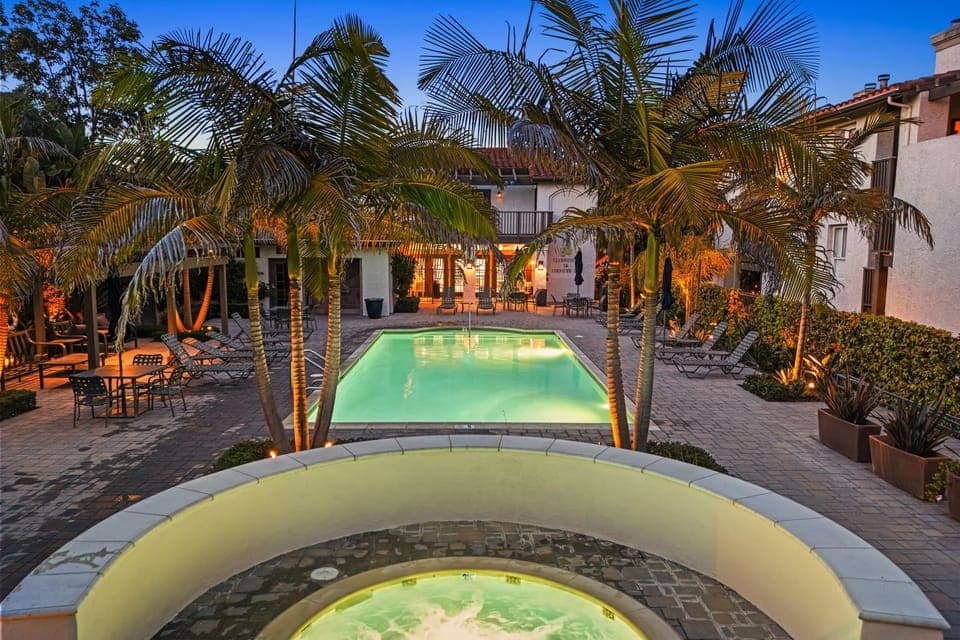 Communal pool and spa area.