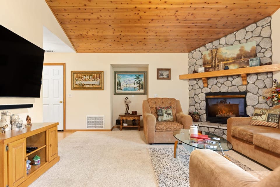 Get cozy by the fire.