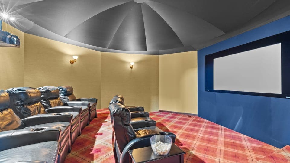 Movie theater for in-home entertainment.
