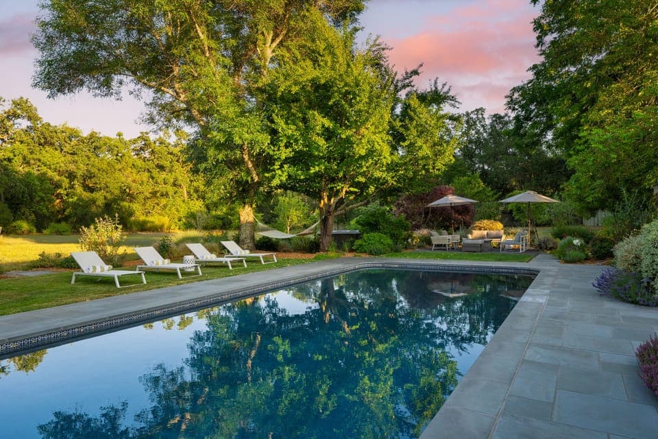 Backyard pool retreat.