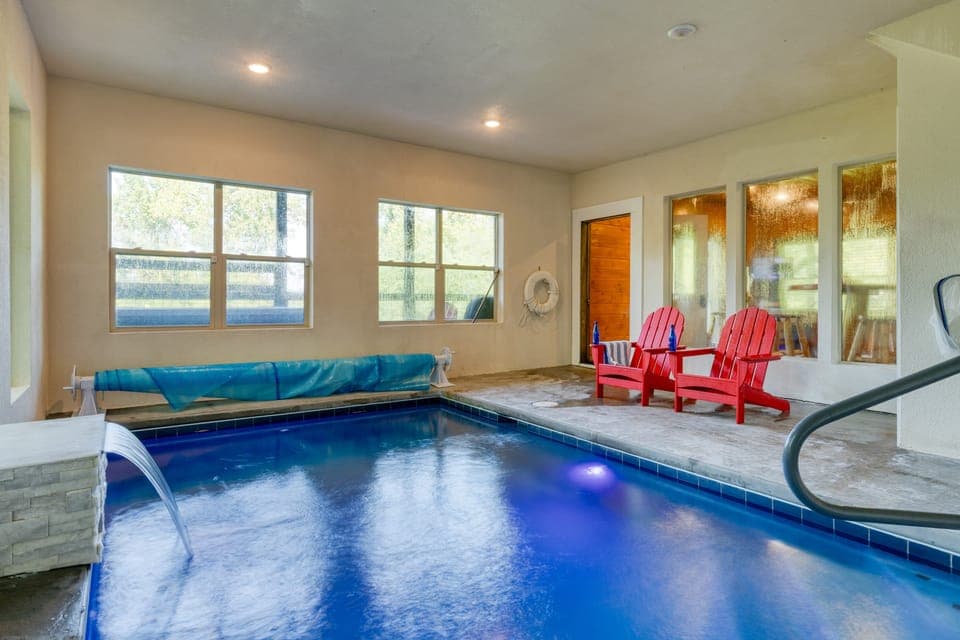 Dive in! Your private indoor pool offers a refreshing escape no matter the weather.
