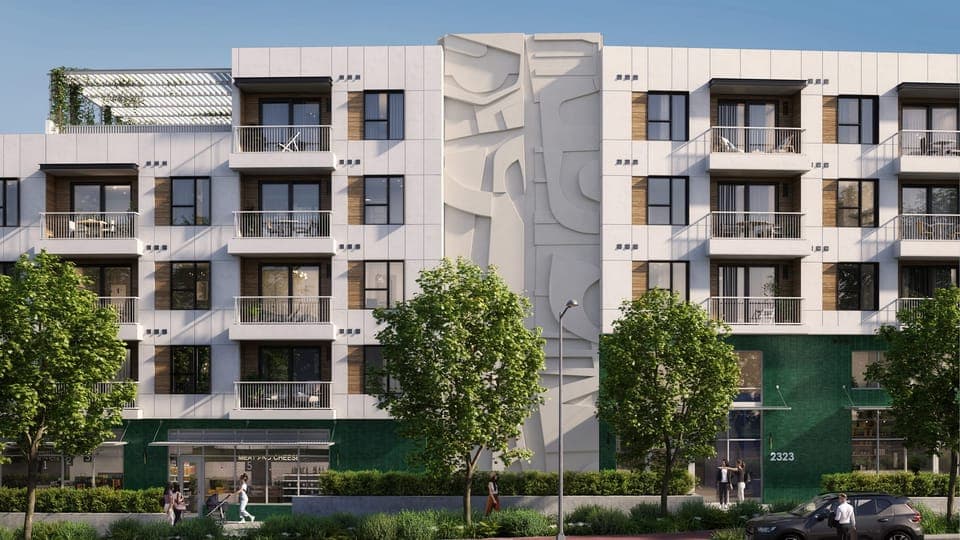 Exterior of The Code with multiple units.