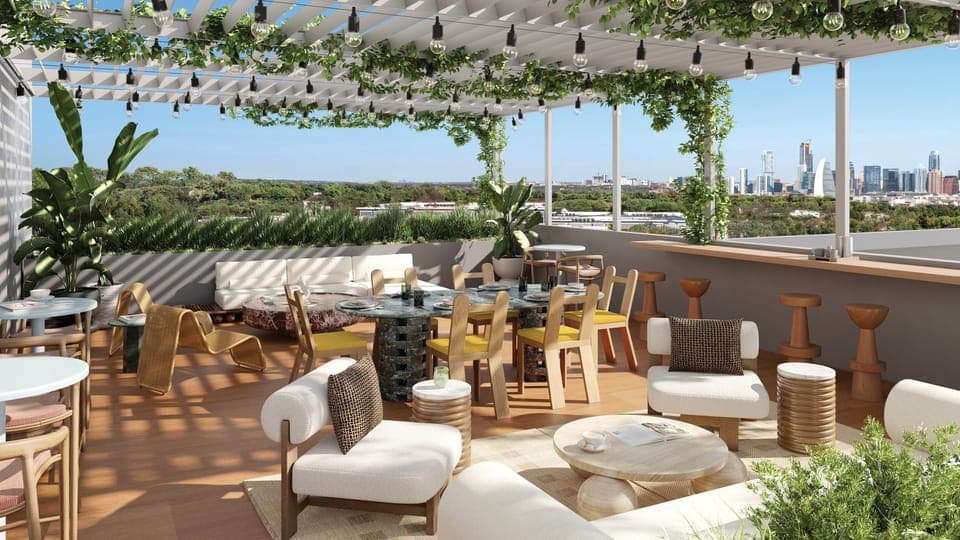 Take in the skyline from this incredible rooftop oasis.