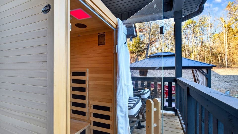 Rejuvenate in the sauna after a workout session.