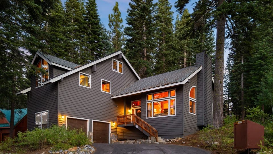 Welcoming cabin nestled amidst the lush greenery.