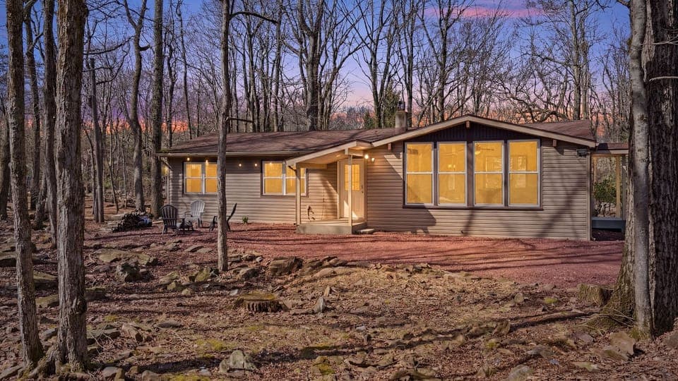 Beautifully lit mountain home nestled in the private Estates community.