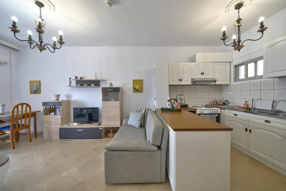 Living room, kitchen