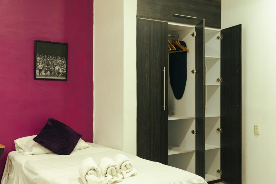 flat iron, wardrobe, air conditioner