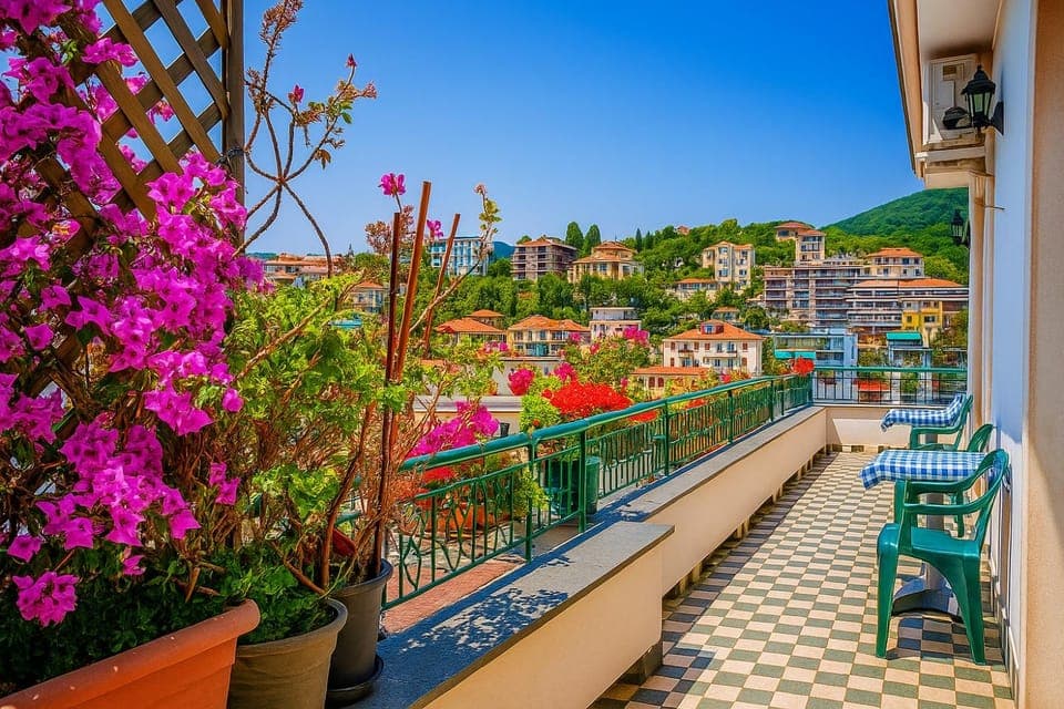 Natural landscape, View (from property/room), Balcony/Terrace, City view