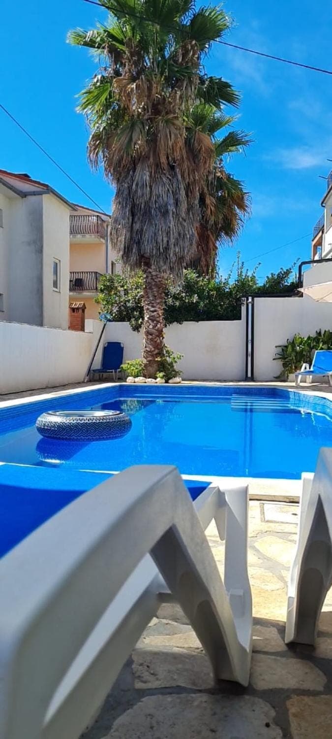 Pool view, sunbed