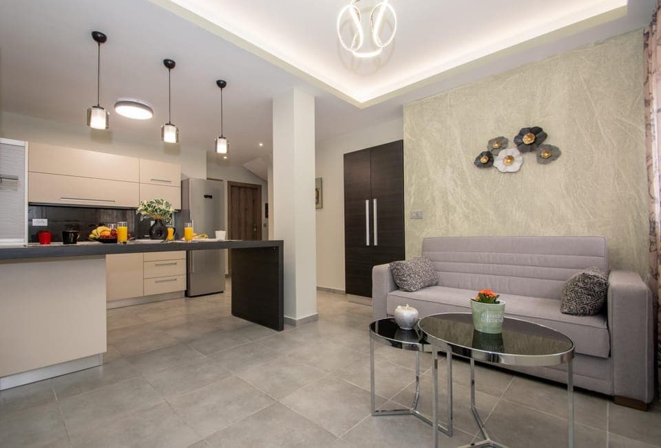 Living room, Seating area, pet friendly, stove