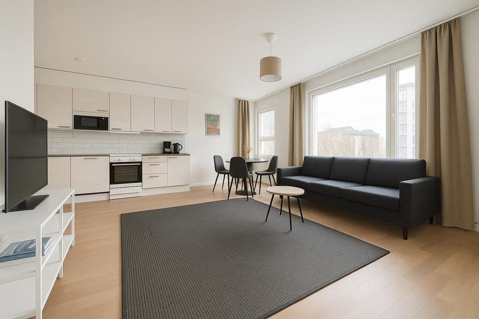 TV and multimedia, Kitchen or kitchenette, Living room, Dining area