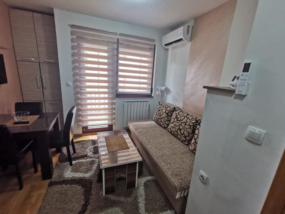 Living room, Seating area, air conditioner