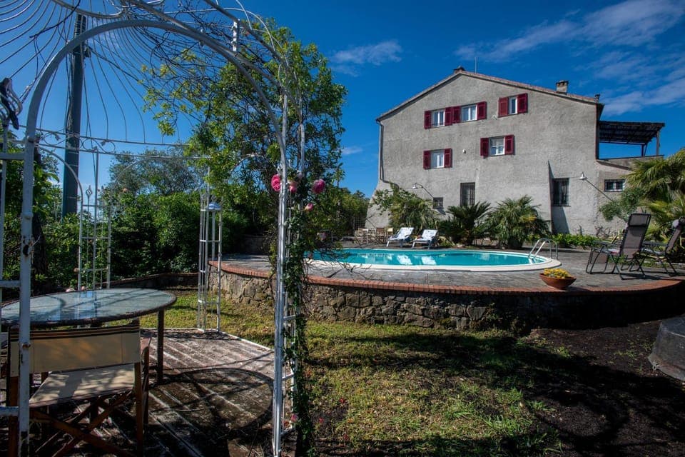 Property building, Garden, Garden view, Swimming pool, sunbed