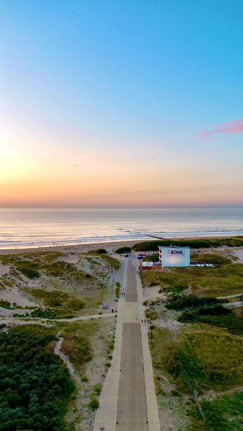 Natural landscape, Bird's eye view, Beach, Sea view, Sunset