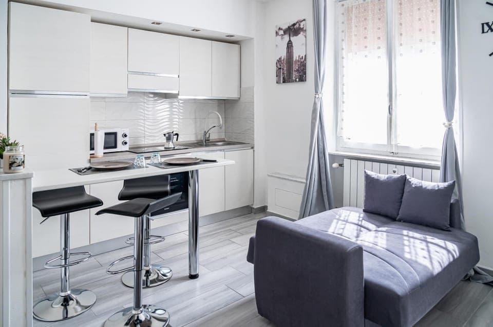 Kitchen or kitchenette, Living room, Dining area