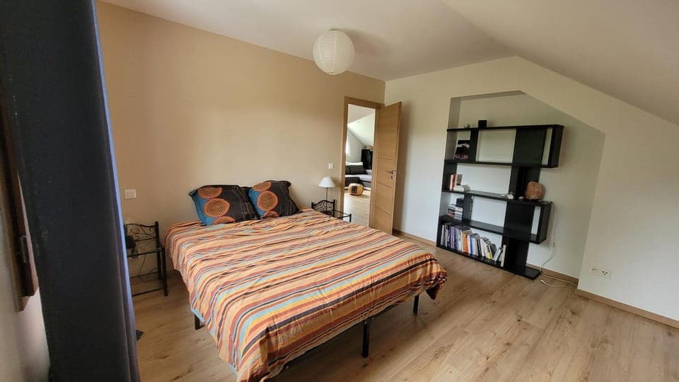 Bed, Library, Photo of the whole room, Bedroom