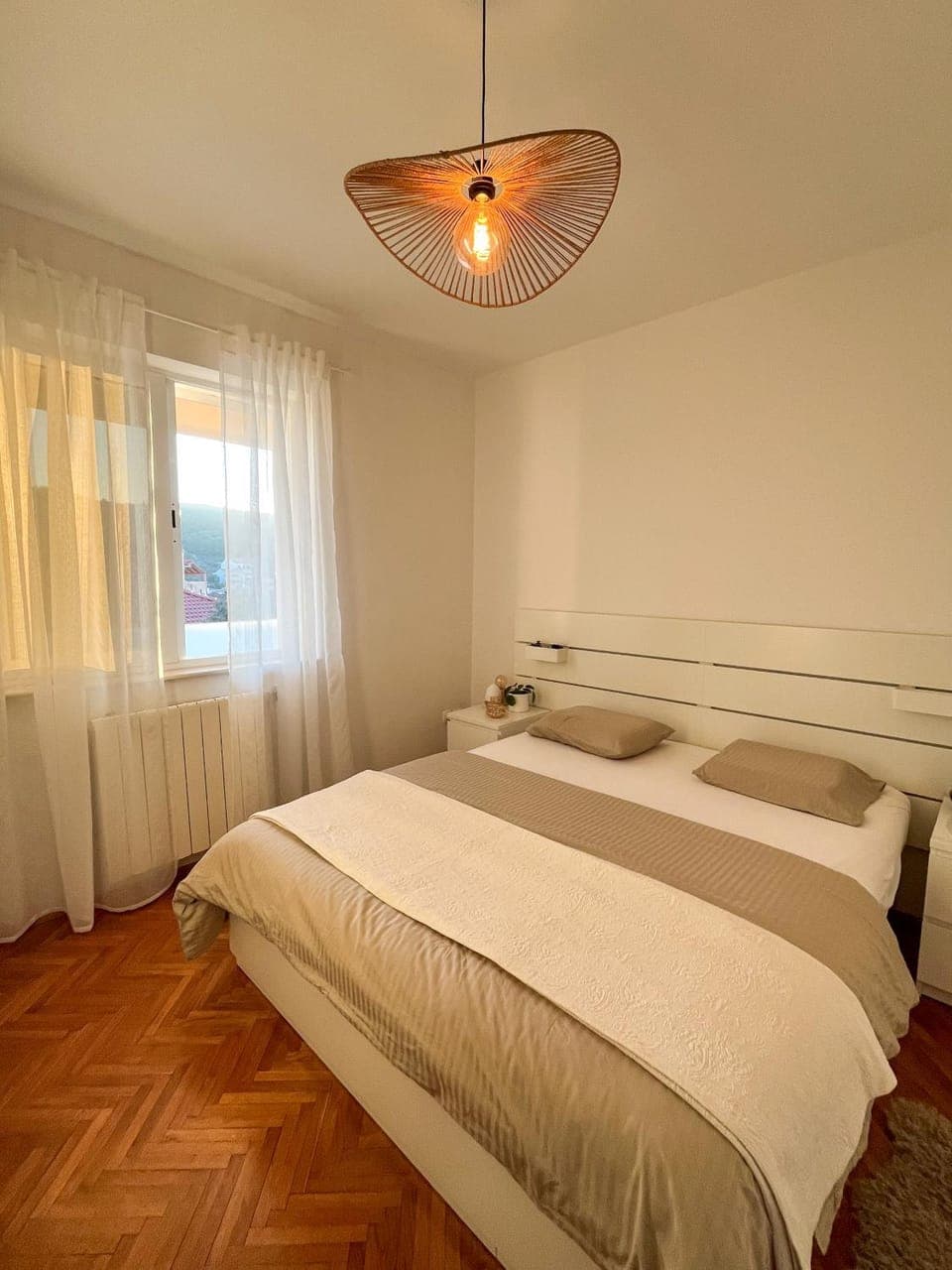 Bed, Bedroom, Sunset