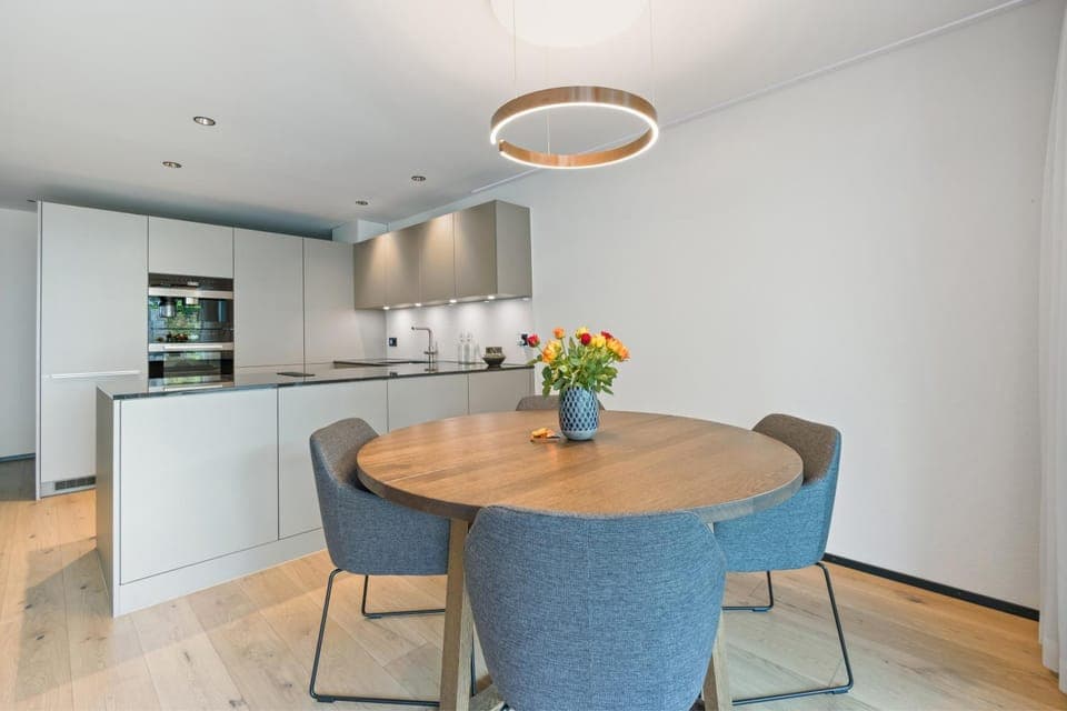 Kitchen or kitchenette, Dining area, oven, stove