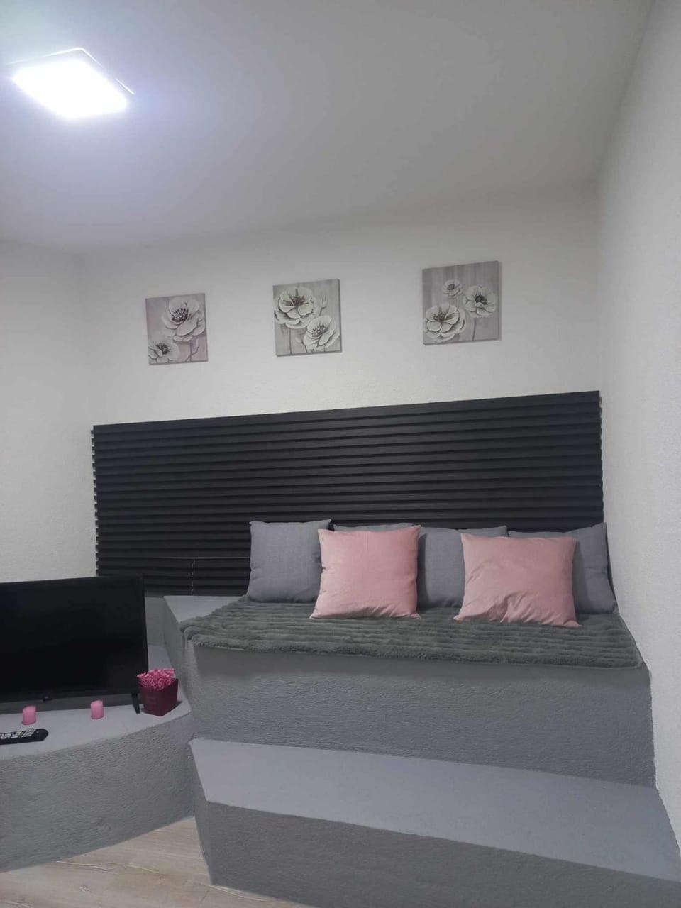 Bed, Living room, Photo of the whole room, Seating area, Bedroom