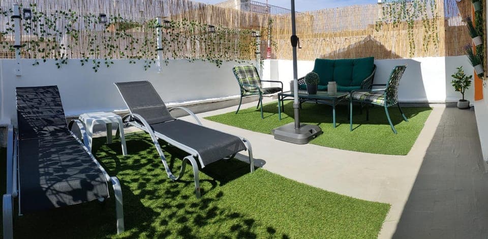 Day, Summer, Solarium, Balcony/Terrace, Living room, Decorative detail, Sunset, sunbed