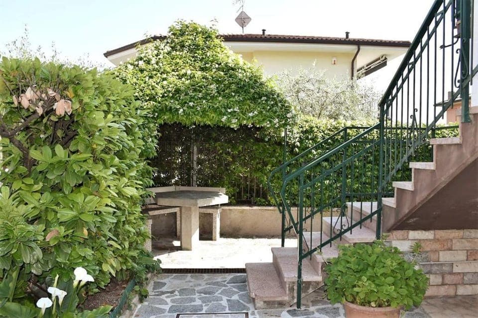 Property building, Patio, Spring, Day, Garden, View (from property/room), Garden view