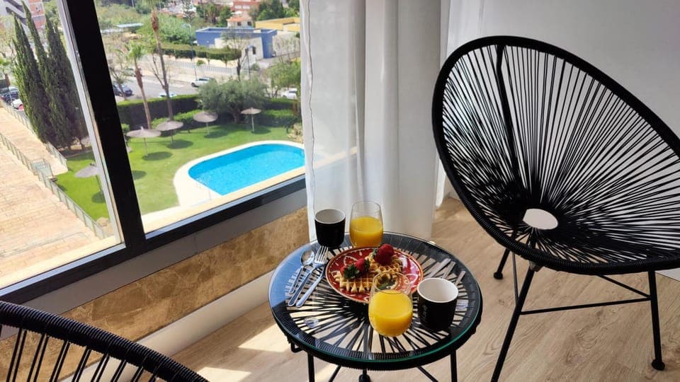 View (from property/room), Balcony/Terrace, Pool view