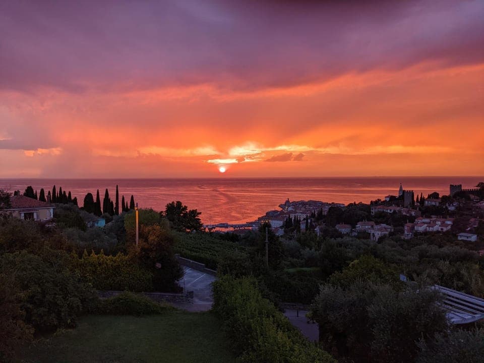 Natural landscape, Sea view, Sunset