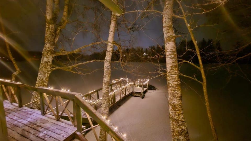 Winter, Sauna, Lake view