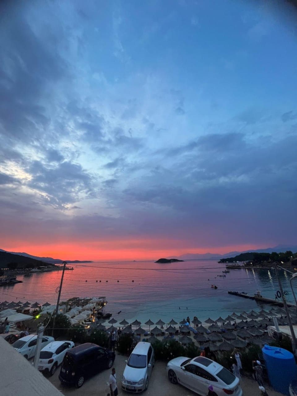 Beach, Sea view, Sunset